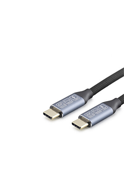 MEKs Siyah 1.5 M Type-C Usb 3.2 Gen2 Şarj Ve Data Kablosu