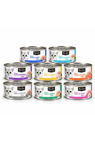 Kit Cat Canned Deboned Tuna & Chicken Fillet 80g Deboned Tuna & Chicken Toppe...