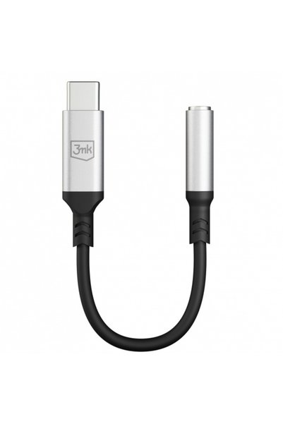 3MK Adaptor Audio USB-C - 3.5mm 3MK, Argintiu
