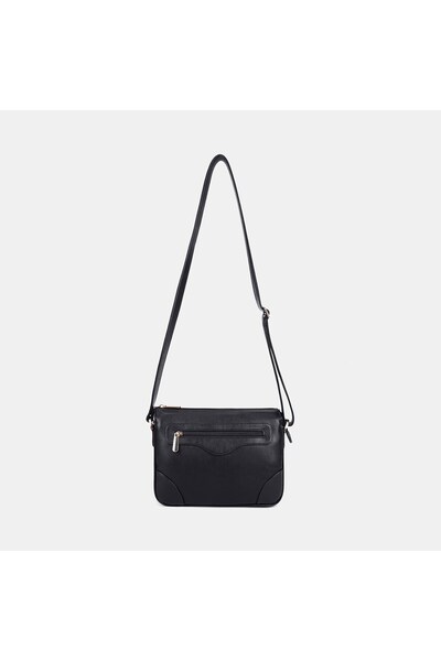 Desa Women's Black Multi-Compartment Crossbody Bag