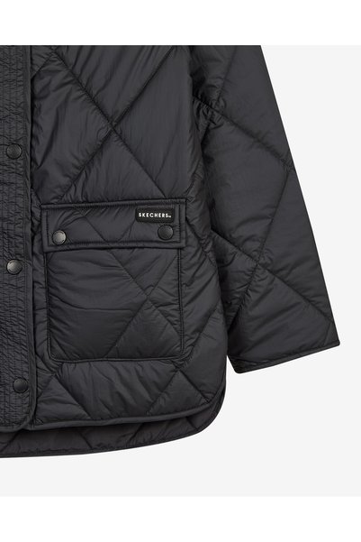 SKECHERS ALL WEATHER Cozy Fit Full Zip Jacket Kadın Siyah Mont S2620034-3817