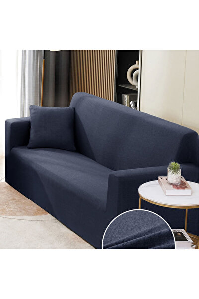 JOJO HOME Husa elastica moderna, cu brate, spandex / poliester, bleumarin, HE...