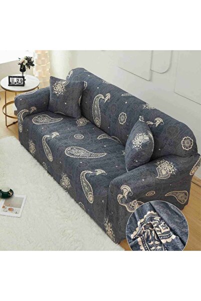 JOJO HOME Husa elastica moderna pentru canapea 3 locuri, spandex / poliester,...