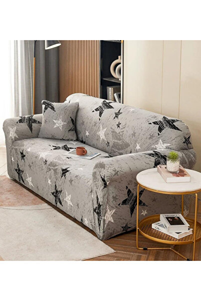 JOJO HOME Husa elastica moderna pentru canapea 3 locuri, spandex / poliester,...