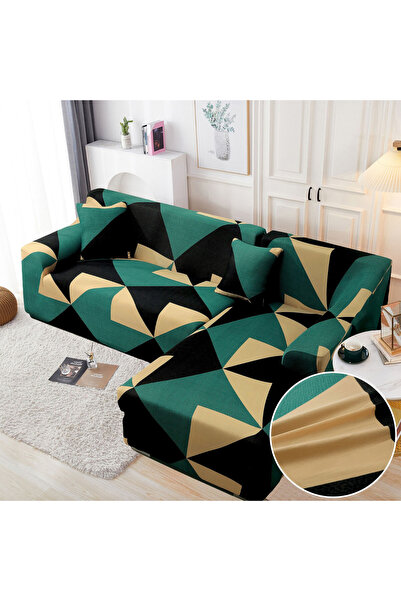 JOJO HOME Set huse elastice pentru coltar, verde / negru, HEJ-45