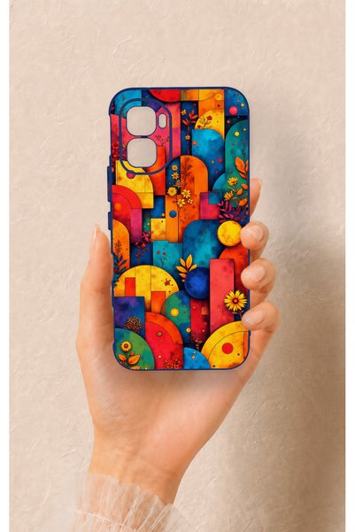 Vip Case Infinix Gt 50 Pro Compatible Colorful Geometric Flower Pattern Silic...