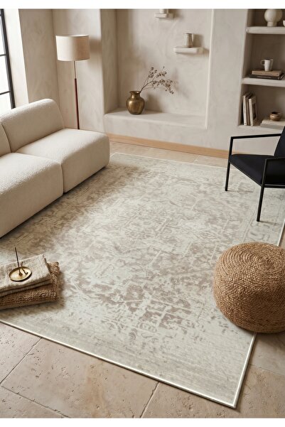 Thalia Home Kaymaz Taban Yıkanabilir Kalın Dokulu Halı & Yolluk & Mutfak Halısı
