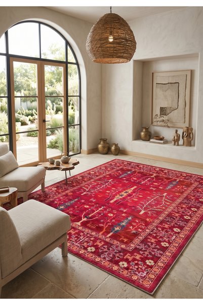 Thalia Home Kaymaz Taban Yıkanabilir Kalın Dokulu Halı & Yolluk & Mutfak Halısı