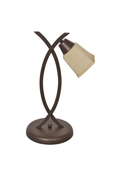 Klausen Lampă Ramo KL2564, 1xE27, maro antic + bej, metal + sticlă, stil clasic