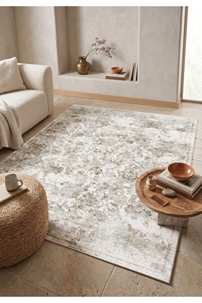 Thalia Home Kaymaz Taban Yıkanabilir Kalın Dokulu Halı & Yolluk & Mutfak Halısı