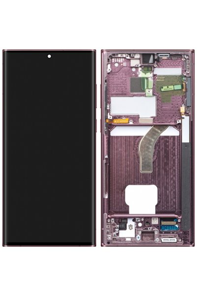 Samsung Οθόνη με οθόνη αφής Galaxy S22 Ultra 5G S908, με πλαίσιο, ζεύγος φακώ...