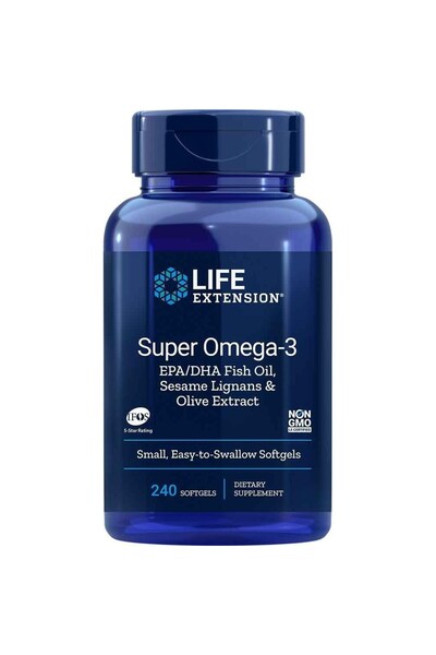 Life Extension Super OMEGA3 Epa Dha Cu Lignani de Susam și Extract de Măsline
