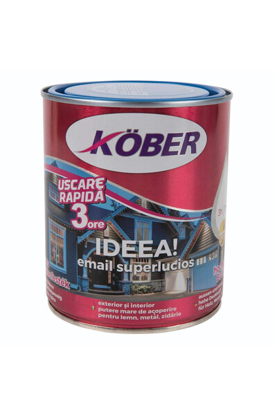 Kober Email superlucios Köber Ideea, Albastru, 0,75 L