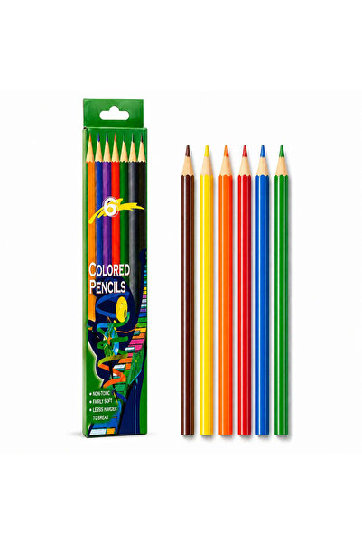 Reduceri Engros Creioane colorate 6 culori, 17 cm, 24 seturi/tavă en-gros