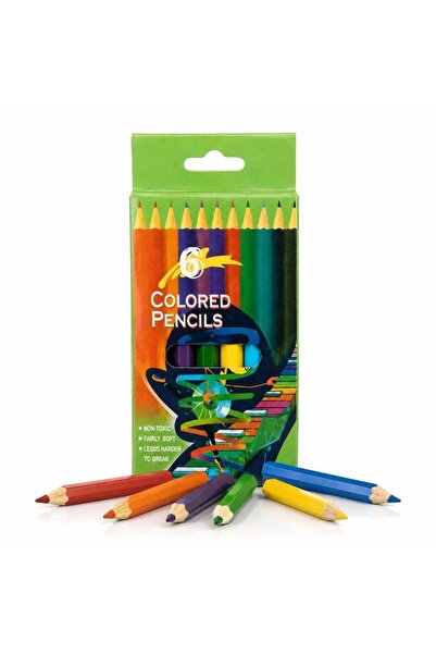 Reduceri Engros Creioane colorate 6 culori, 9cm, 24 seturi/tavă En-gros