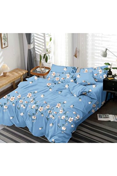 Truva Home Lenjerie de Pat Single, Finet, 4 Piese | Cearceaf cu Elastic, 140x...