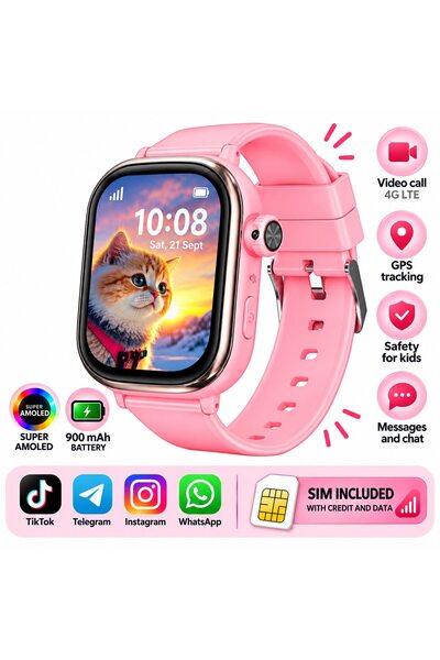 Techone Smartwatch pentru copii - Roz