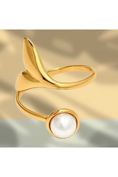 OEM Inel Mermaid Tail , Pearl Essence ,cu Perlă – Oțel Inoxidabil ,Saculet catifea cadou