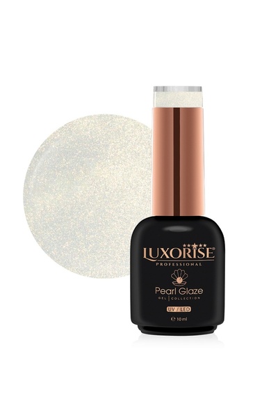 LUXORISE Semi-permanent Nail Polish Pearl Glaze - Gold Jade, 10ml