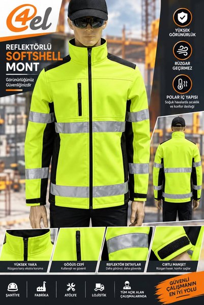 VATAN TRAFİK MALZEMELERİ Su Ve Rüzgar Geçirmez Softshell Mont Dar Kalıp