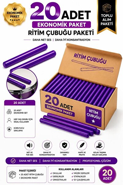 Midex Örf-Bt-25Prp-10X Purple Rhythm Stick Örf Tools Set 25 cm Carbon Fiber W...