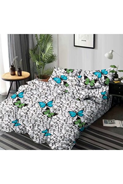 Truva Home Lenjerie de Pat Single, Finet, 4 Piese | Cearceaf cu Elastic, 140x...