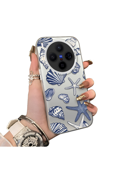 Hontinga Vivo X300 Compatible Silicone Edge Hard Back Case Shell Patterned Co...