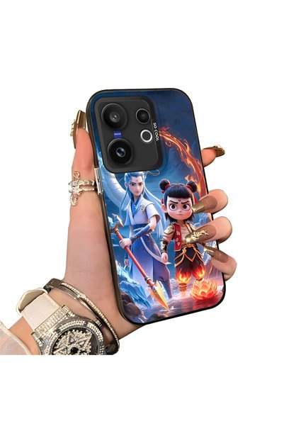 Hontinga حافظة هاتف متوافقة مع Vivo X200 Fe مصنوعة من السيليكون بحافة صلبة وخ...