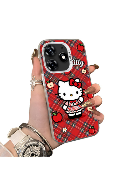 Hontinga Tecno Spark 10 Pro Compatible Silicone Edge Hard Back Case Kitty Pat...