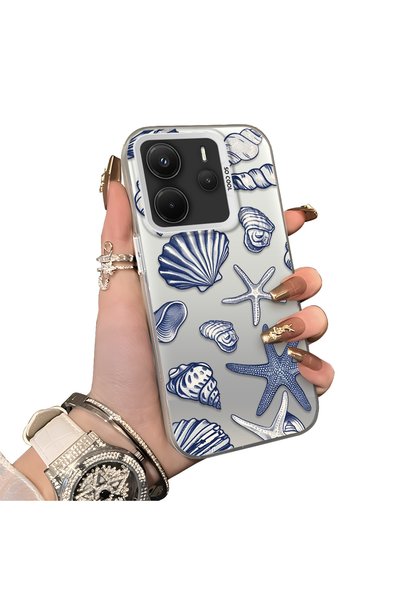 Hontinga Redmi Note 14 Compatible Silicone Edge Hard Back Case Shell Patterne...