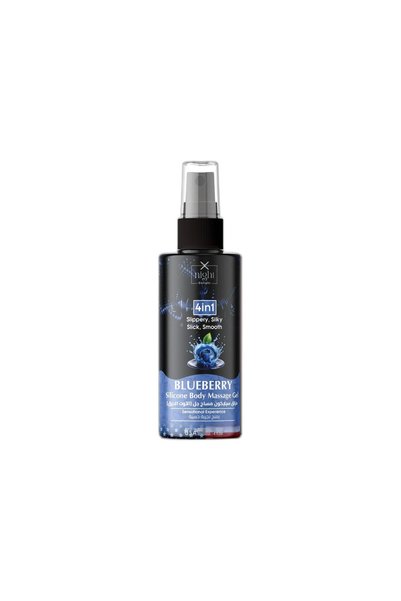 X-night Delight Blueberry Silicone Body Massage Gel 120 ml 4-in-1 Slippery Si...