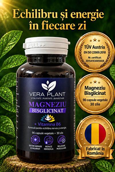 veraplant Vera Plant Magneziu Bisglicinat cu Vitamina B6, supliment alimentar...