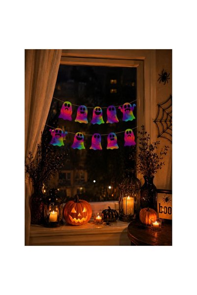 Partymax Parti Malzemesi Fosforlu Halloween Neon Hayalet Duvar Süsü Cadılar B...