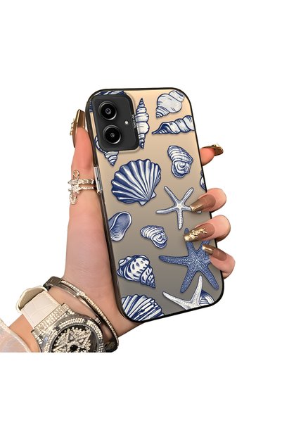 Hontinga Samsung Galaxy A06 Compatible Silicone Edge Hard Back Case Shell Pat...