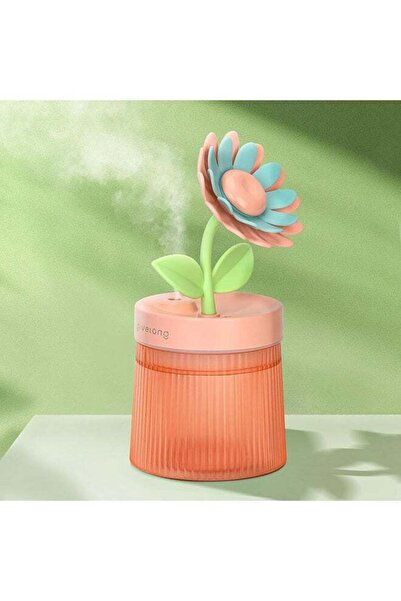 Arabest Cute Flower Mini Humidifier,260ml Sunflower USB Rechargeable Desktop ...