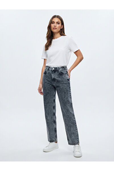 Butik Mavi Yıkamalı Baggy Jean