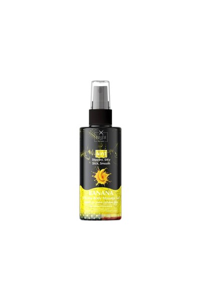 X-night Delight Banana Silicone Body Massage Gel 120 ml 4-in-1 Slippery Silky...