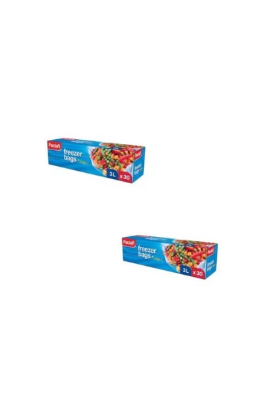 Paclan Set de 2 pungi de congelare cu cleme 3l 25cmx32cm 30 bucăți