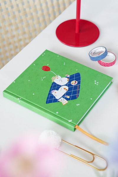 Matt Notebook Tjedni planer za 2027. godinu, kvadratni, 15x15 cm, patke