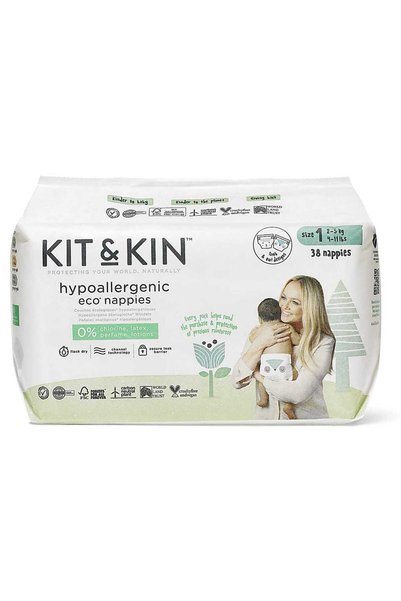 Kit&Kin Kit & Kin Eco Diapers Size 1 38-Pack