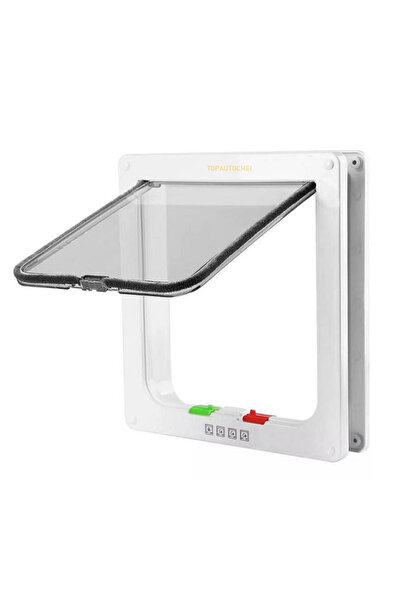TOPAUTOCHEI Ușă cu clapetă pentru animale de companie, L 25.3 x 23.7 x 5.4 cm...