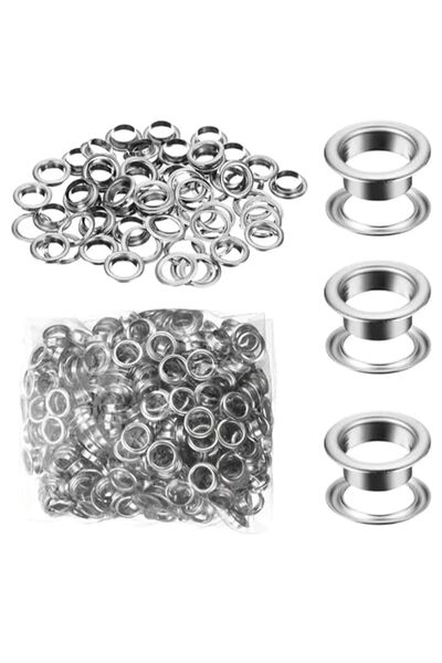 Generic 100 Sets of Circular Rings = Metal Eyes (4mm Diameter Base + Flower a...