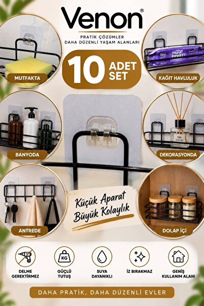VENON 10 BUCĂȚI | |   Adeziv de perete tip stick-and-go | |   Adeziv de rezer...