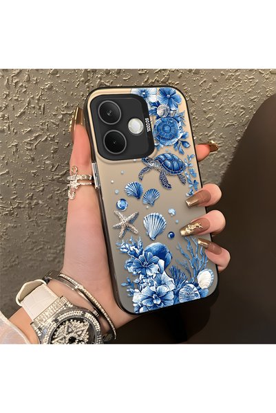 CHICASELUX غطاء أوبو A5 برو متوافق مع شبكات 4G/5G بتصميم السلحفاة الزرقاء ونم...
