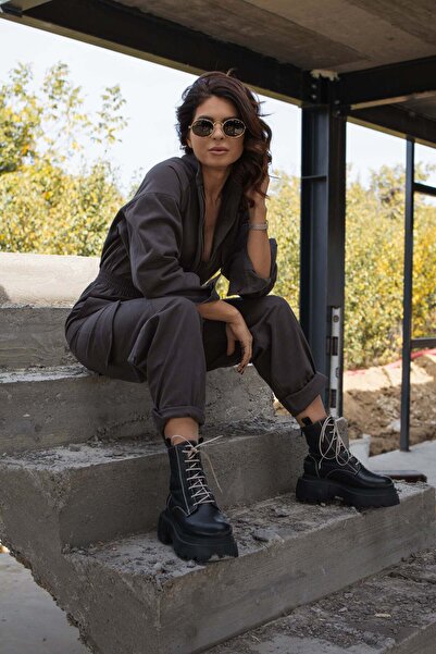 RAMONA BADESCU EXCLUSIVE Salopeta dama Natasha din twill - Gri Inchis