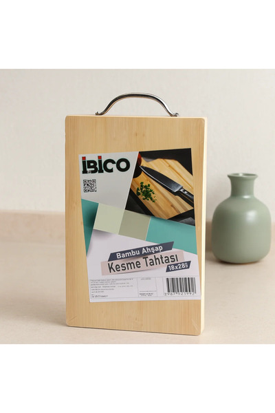 Bezos Bamboo Cutting Board 18X28X1.7 cm - with Metal Handle Bzeldr05