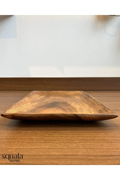 Squala Home Acacia Rectangular Plate Large