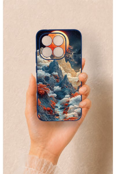 Vip Case Mi 15t 5g Compatible Red Moon Pattern Silicone Case