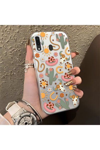 CHICASELUX Samsung Galaxy A30/A20 Compatible Western Cowboy Cactus and Sun Pa...