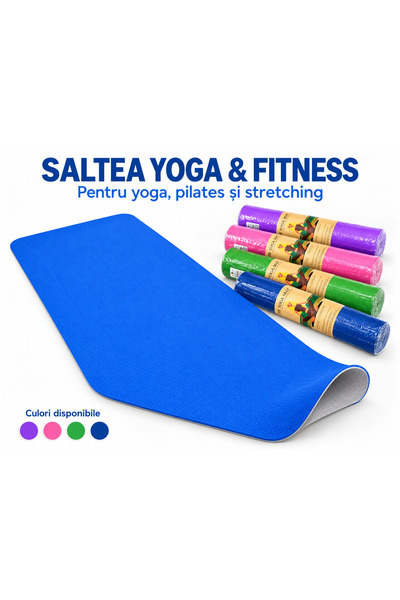 Generic Brand Saltea yoga și fitness TPE, cu două straturi, pentru pilates și...